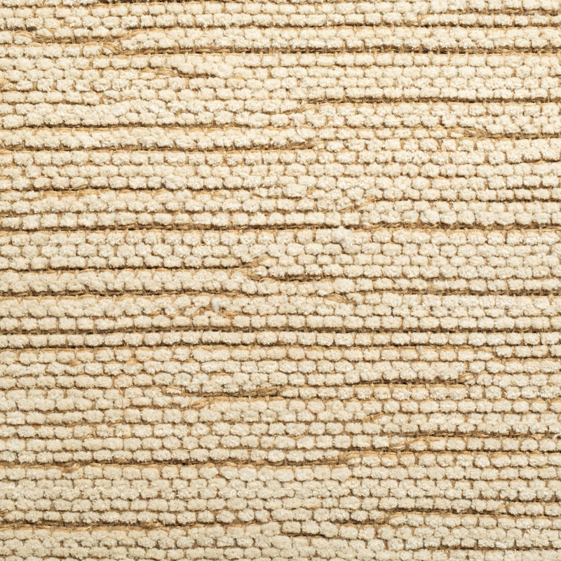 Alder I Cream Fabric and Natural-Brown Mango Wood Square Bench