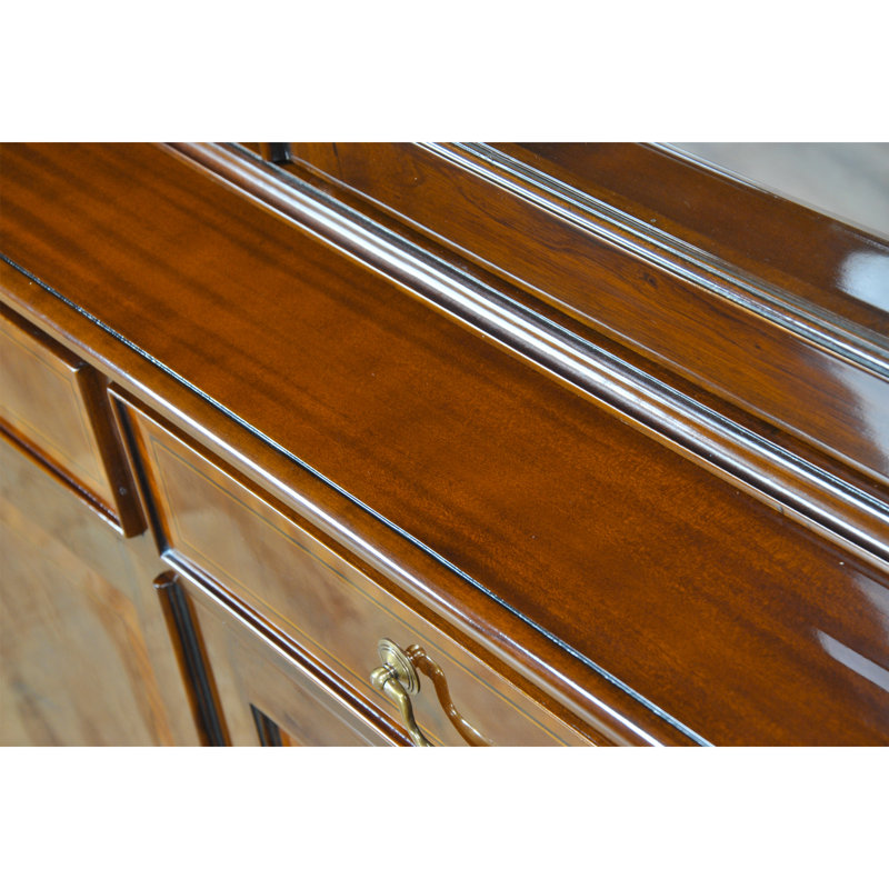 Elegant Mahogany Wood Tall Bookcase with Glass Shelves - White