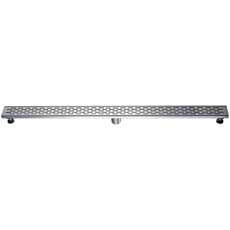 47" Stainless Steel Linear Shower Drain with Groove Holes
