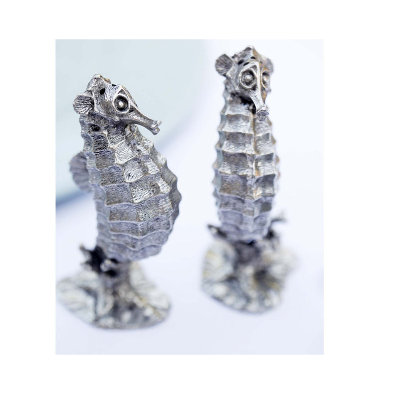Pewter Seahorse Salt and Pepper Shaker Set