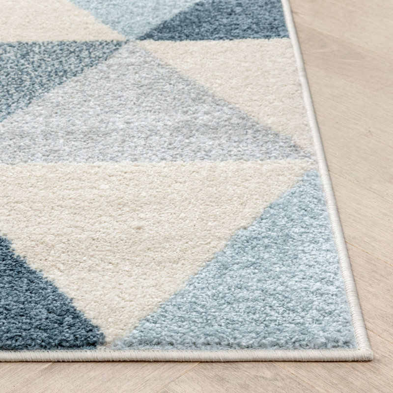 Modern Geometric Gray Flatweave Synthetic Area Rug, 7'10" x 9'10"