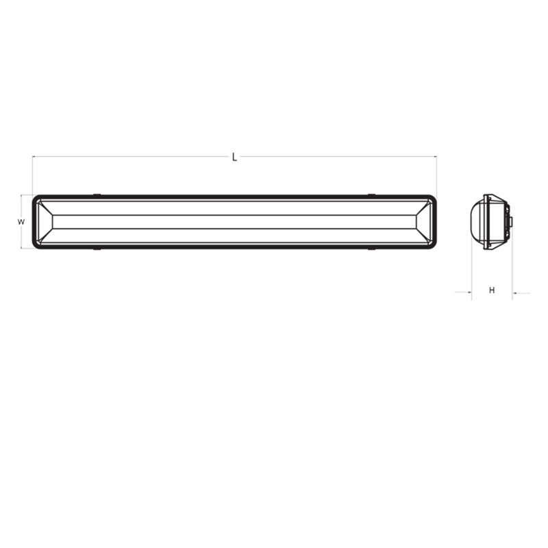 48" White Polycarbonate Industrial LED Ceiling Light