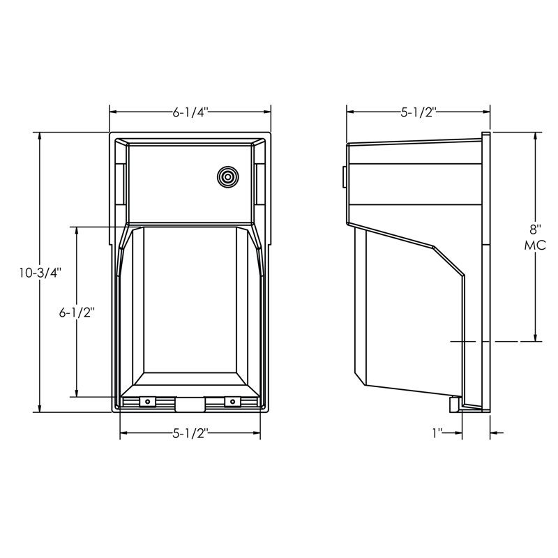 Bronze Polycarbonate LED Outdoor Security Wall Light with Dusk to Dawn Feature