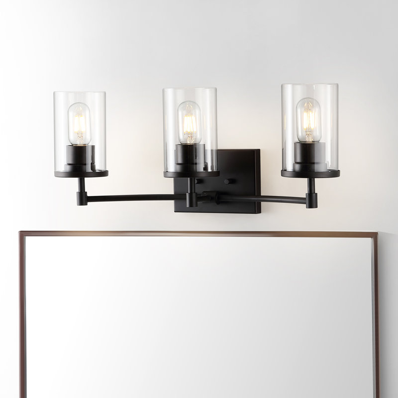 Black and Bronze 3-Light Dimmable Wall Sconce