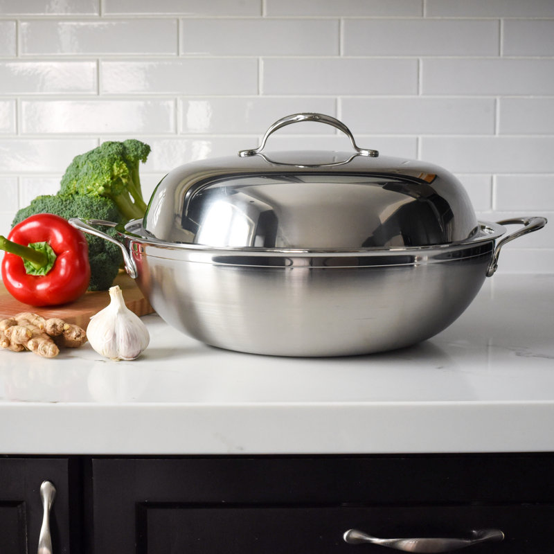 Hestan ProBond 14" Stainless Steel Wok with Lid