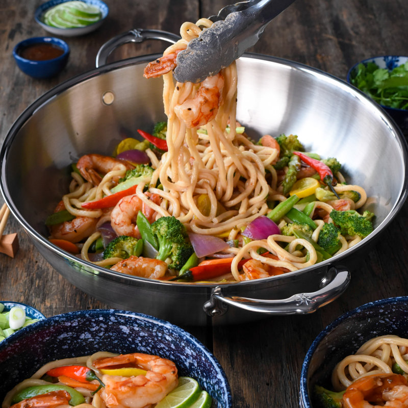 Hestan ProBond 14" Stainless Steel Wok with Lid