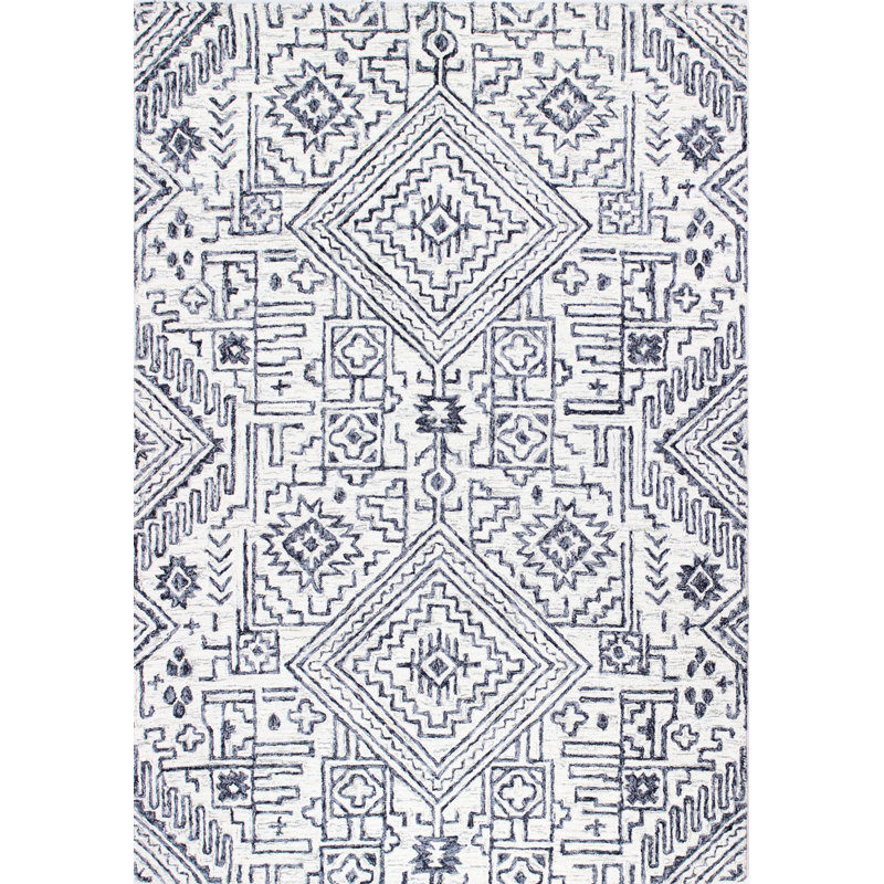Ivory Hand-Tufted Wool Rectangular 5' x 7' Rug