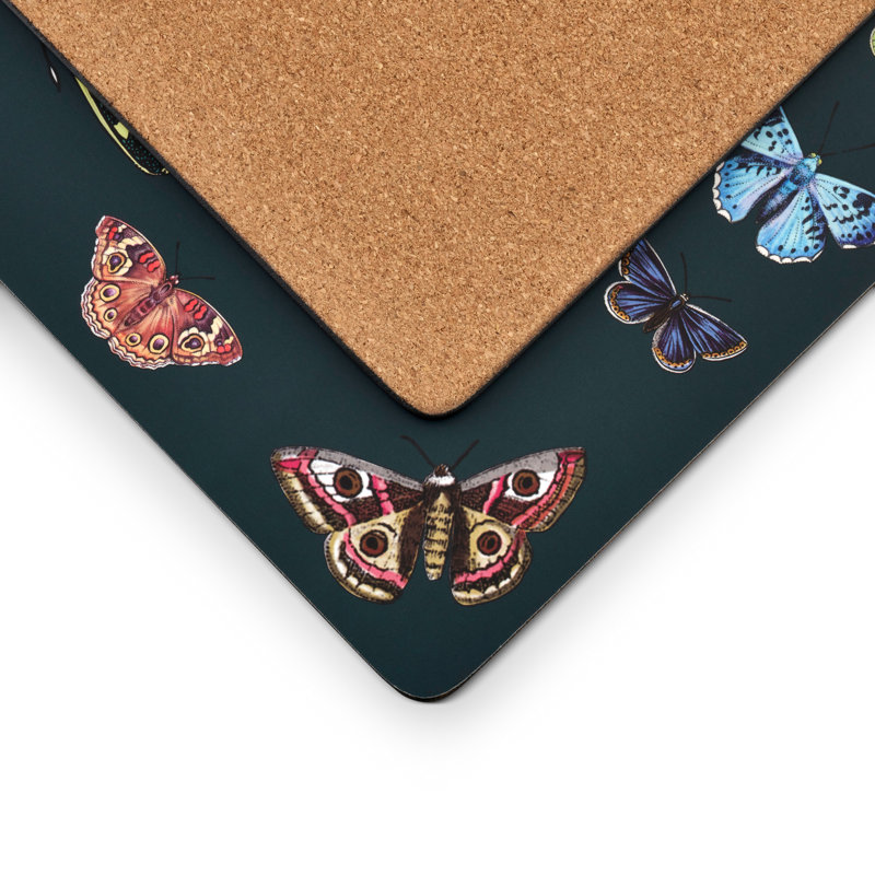 Botanic Garden Harmony Multicolor Butterfly Placemats Set of 4