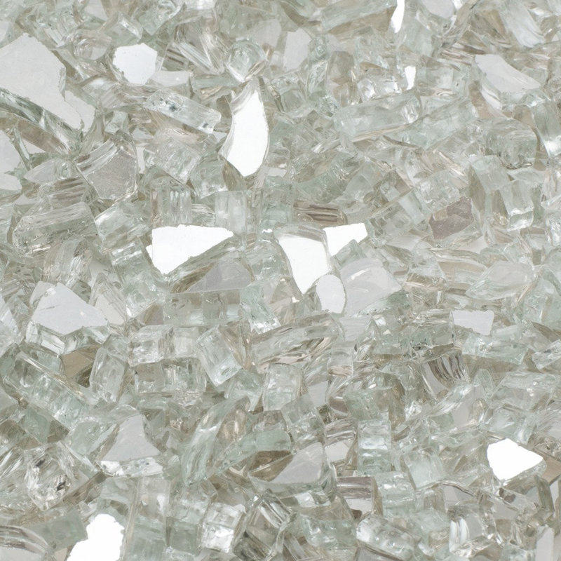 Crystal Reflective Tempered Fire Glass, 20 lb Bag