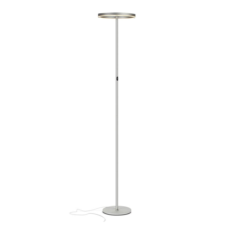 Halo Split Adjustable 72" Silver LED Torchiere Floor Lamp for Kids