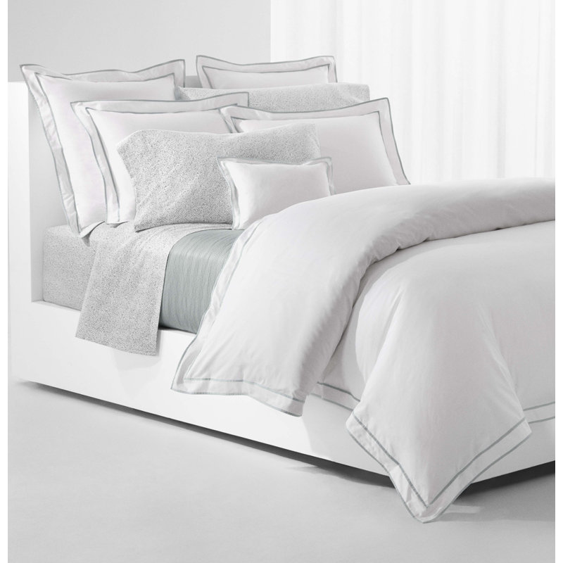 Stone Grey Floral Cotton Queen Sheet Set