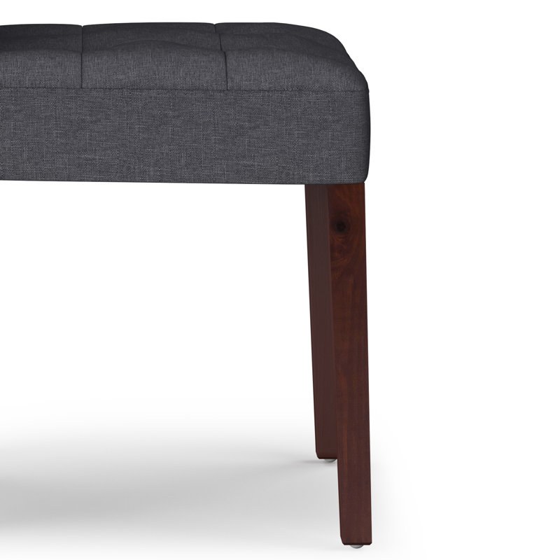 Slate Grey Faux Leather Upholstered Parsons Side Chair