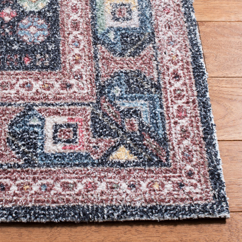 Vintage Charm Red Cotton Blend 8'x10' Flatweave Area Rug