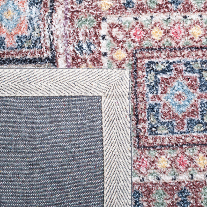 Vintage Charm Red Cotton Blend 8'x10' Flatweave Area Rug