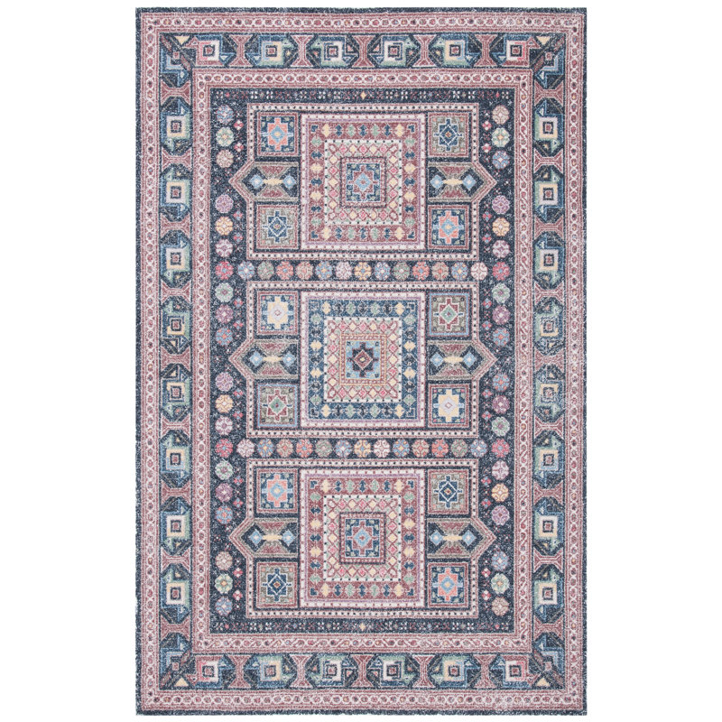 Vintage Charm Red Cotton Blend 8'x10' Flatweave Area Rug