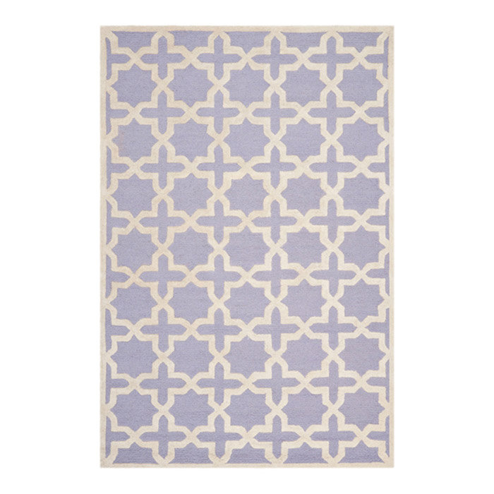 Hand-Tufted Woolen Harmony Rug in Light Green/Ivory, 5' x 8'