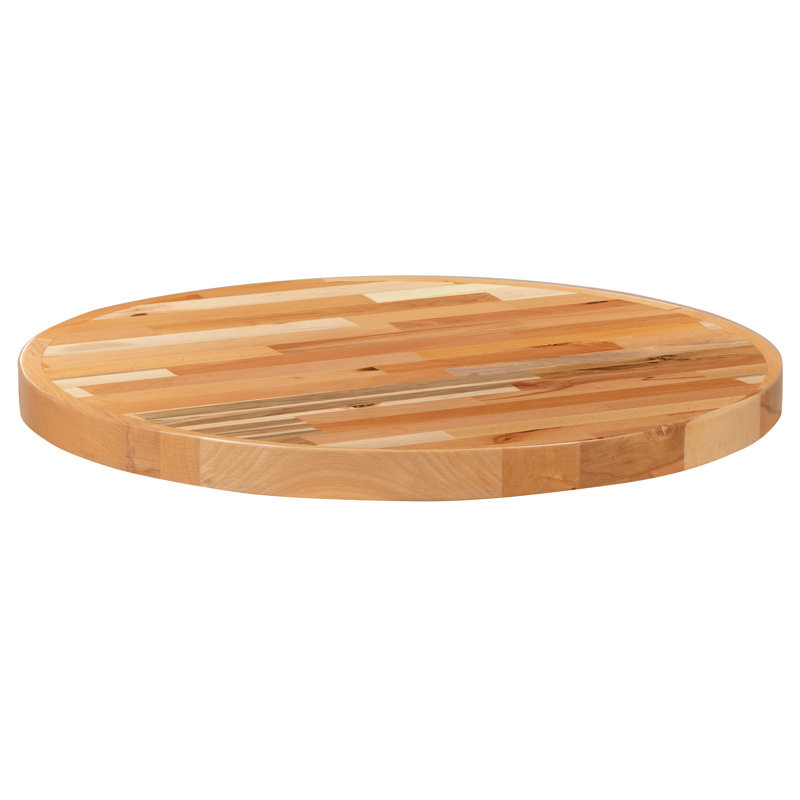 Eco-Friendly 30" Round Butcher Block Style Solid Wood Table Top