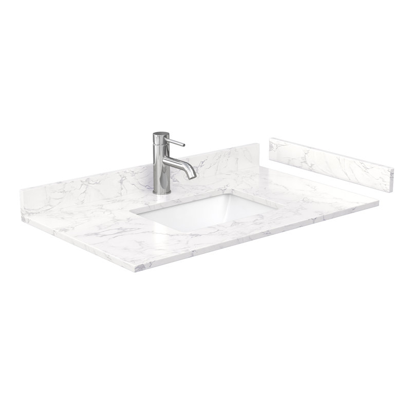 Deborah Dark Gray 36" Single Vanity with White Cultured Marble Top