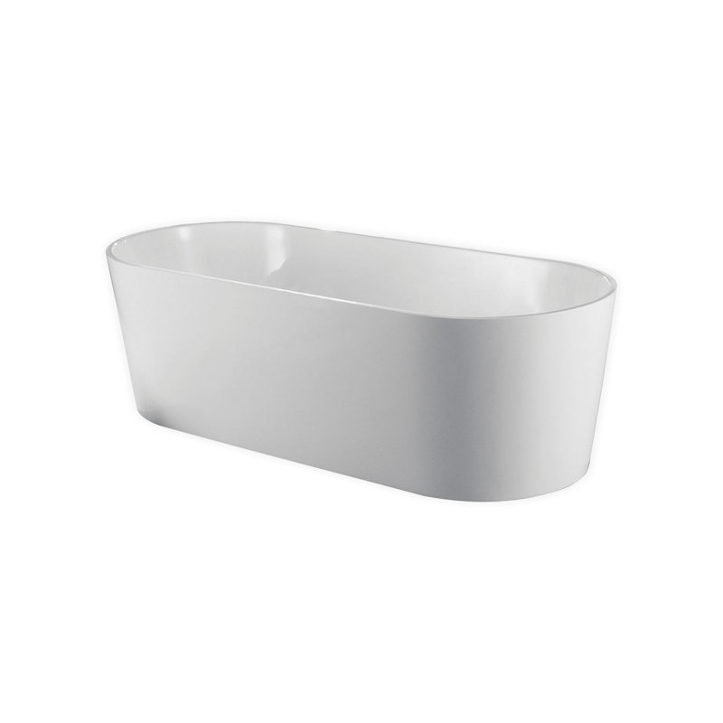 Ovale 67'' White Freestanding Acrylic Bathtub