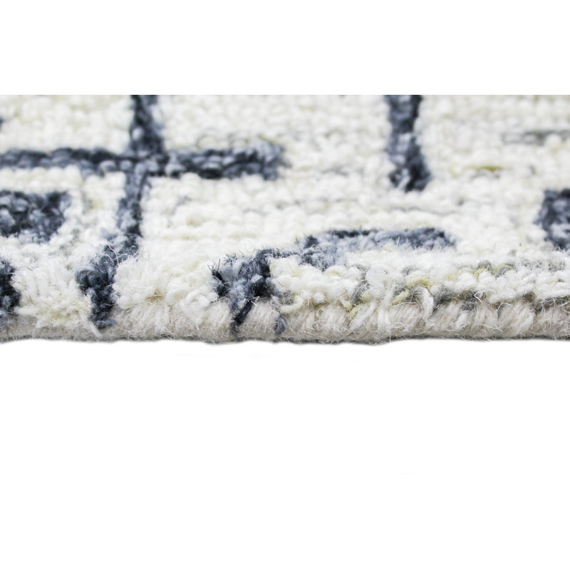 Ivory Hand-Tufted Wool Rectangular 5' x 7' Rug