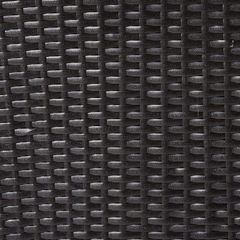 Vista Black Resin Wicker Square Planter, 14-inch
