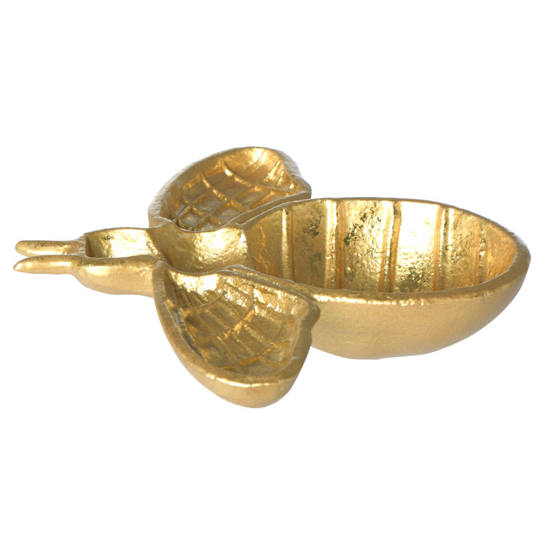 Gold Cast Iron Bee Decorative Dish