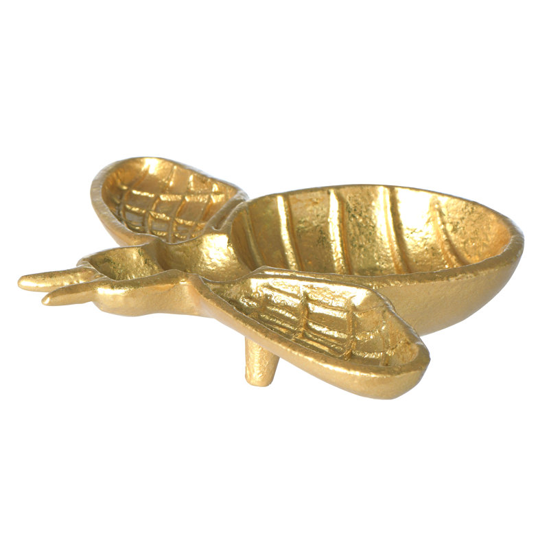Gold Cast Iron Bee Decorative Dish
