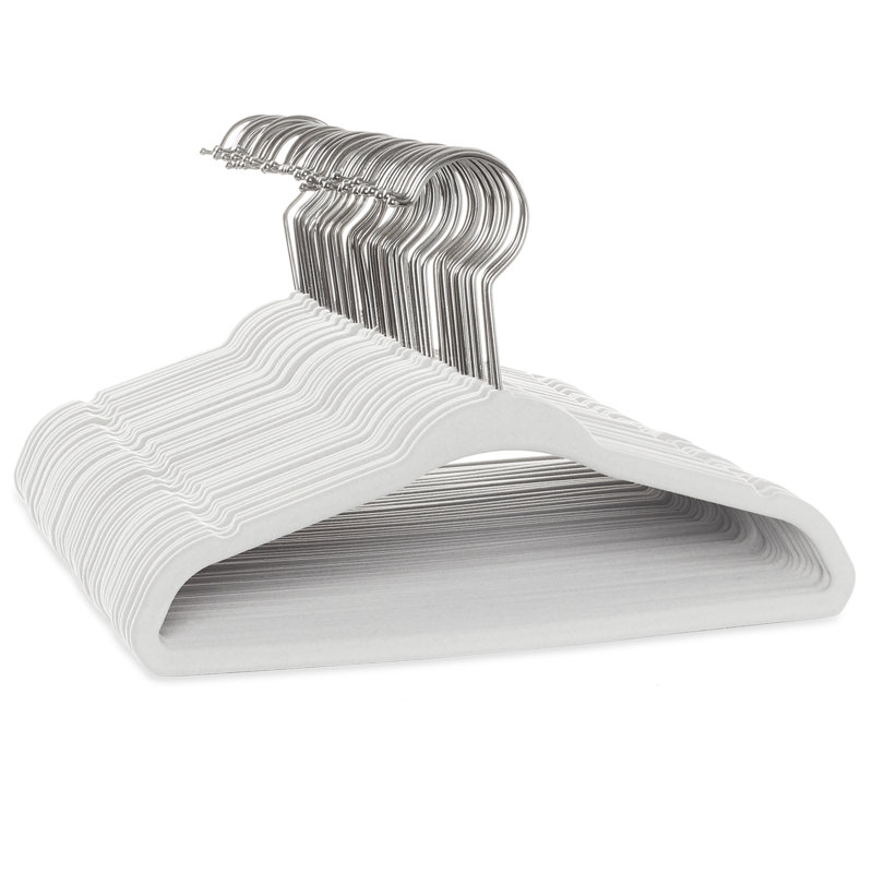 Ivory Velvet Baby Hangers with Slim Design, 11"
