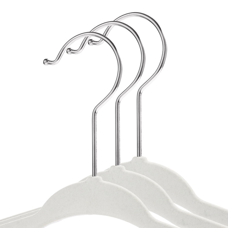 Ivory Velvet Baby Hangers with Slim Design, 11"