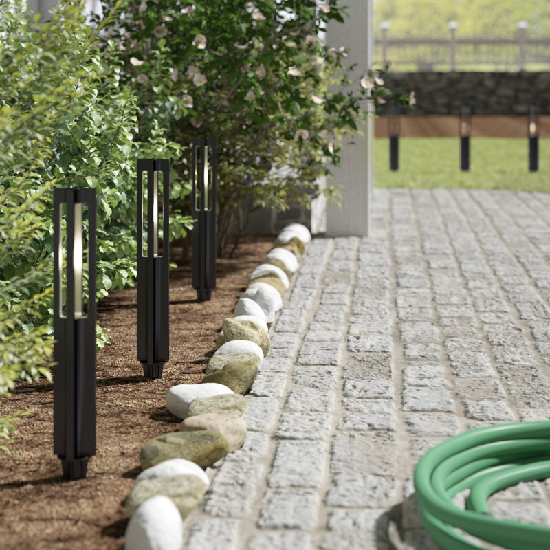 Black Aluminum LED Pathway Lights Multipack with Warm White Glow