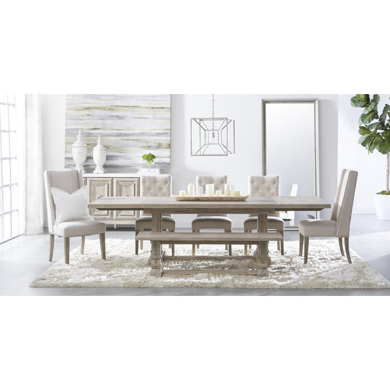 Traditions Natural Gray Acacia Extendable Dining Table
