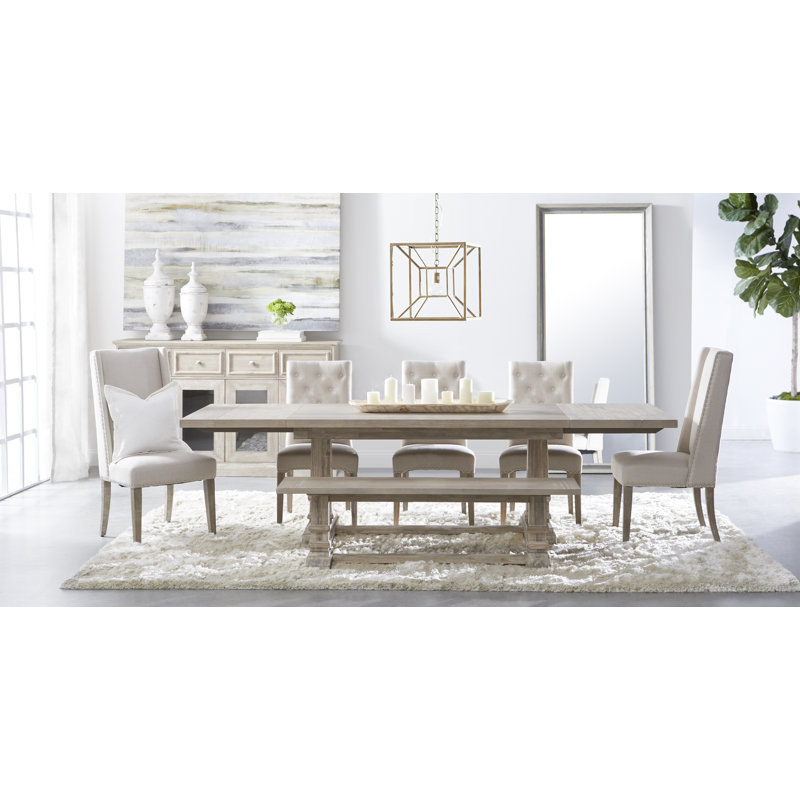 Traditions Natural Gray Acacia Extendable Dining Table