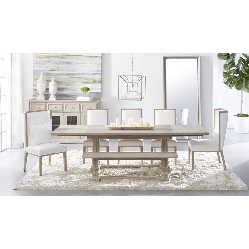 Traditions Natural Gray Acacia Extendable Dining Table