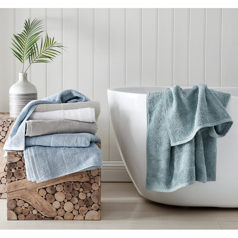 Turquoise Cotton Ridged 6-Piece Towel Set