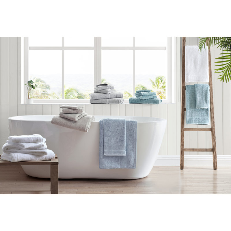 Turquoise Cotton Ridged 6-Piece Towel Set