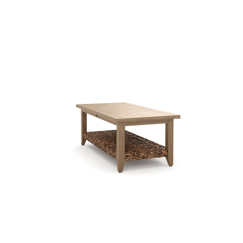Cayman Resort-Grade Aluminum Faux Wood Coffee Table