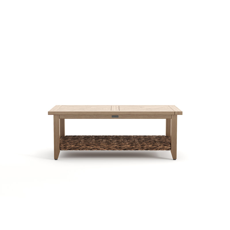 Cayman Resort-Grade Aluminum Faux Wood Coffee Table