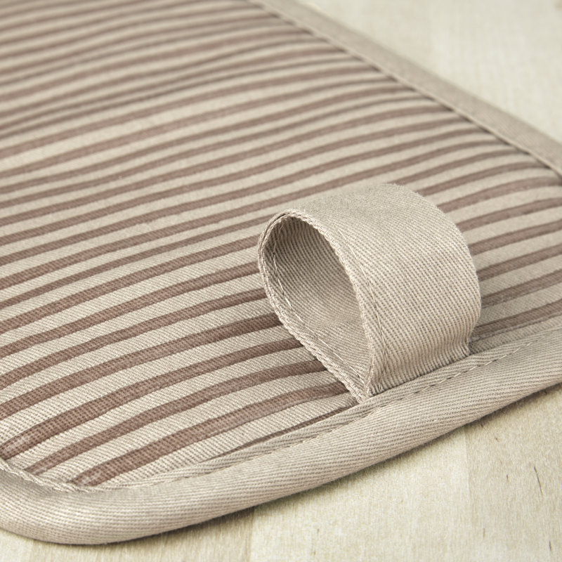 Tan Silicone and Cotton Pot Holder Set, 10" x 7"