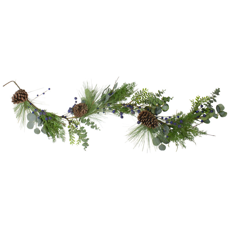 5ft Green Eucalyptus Pine Cone Artificial Christmas Garland