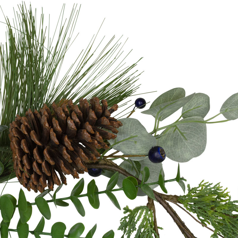 5ft Green Eucalyptus Pine Cone Artificial Christmas Garland
