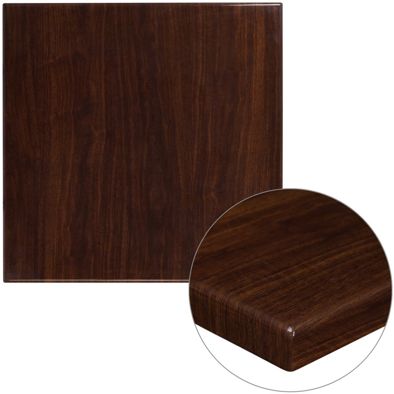 Glenbrook High-Gloss Walnut Resin 62.75'' Table Top