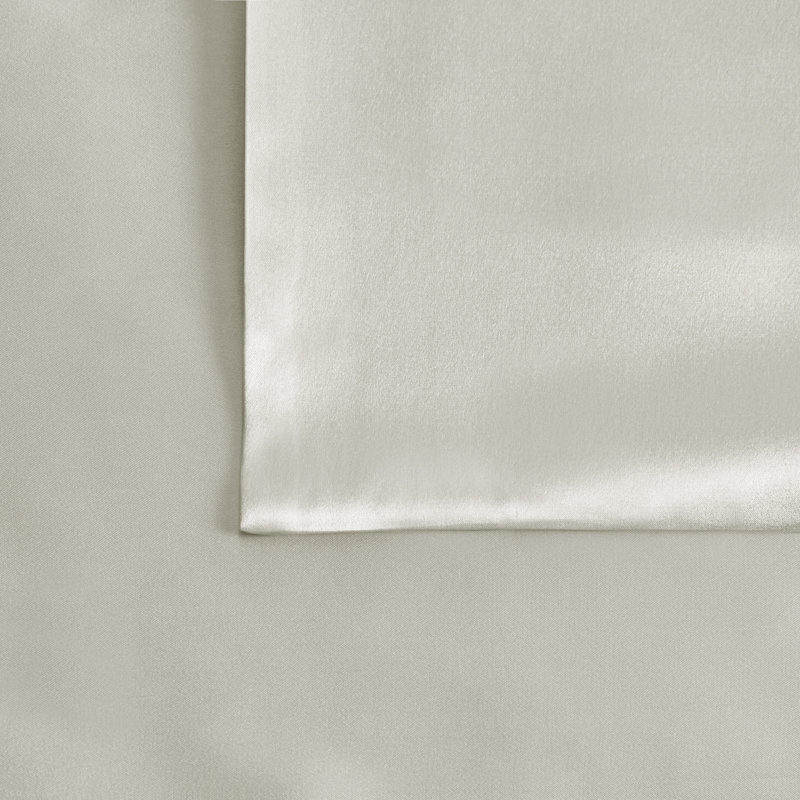 Off-White Mulberry Silk Standard Pillowcase with Zipper Closure