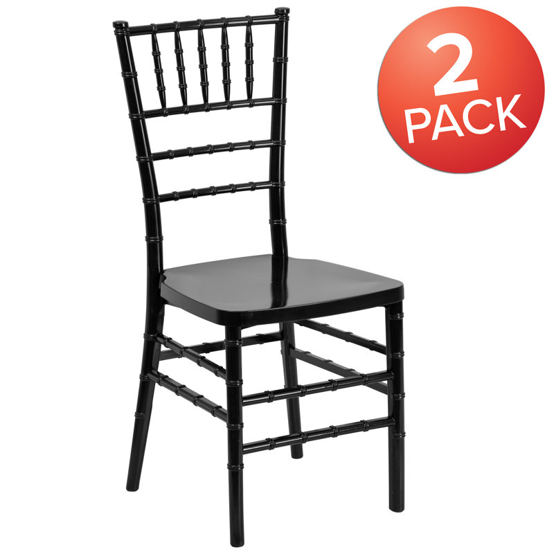 Elegant Black Resin Chiavari Stacking Chair for Events