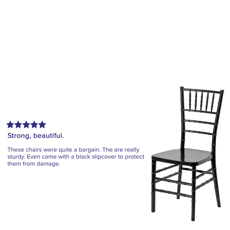 Elegant Black Resin Chiavari Stacking Chair for Events