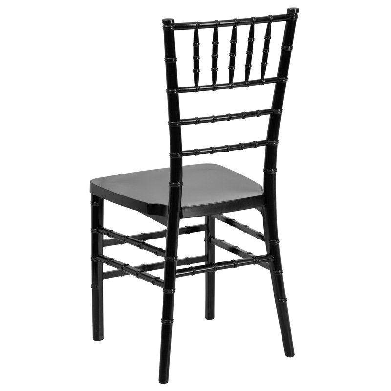 Elegant Black Resin Chiavari Stacking Chair for Events