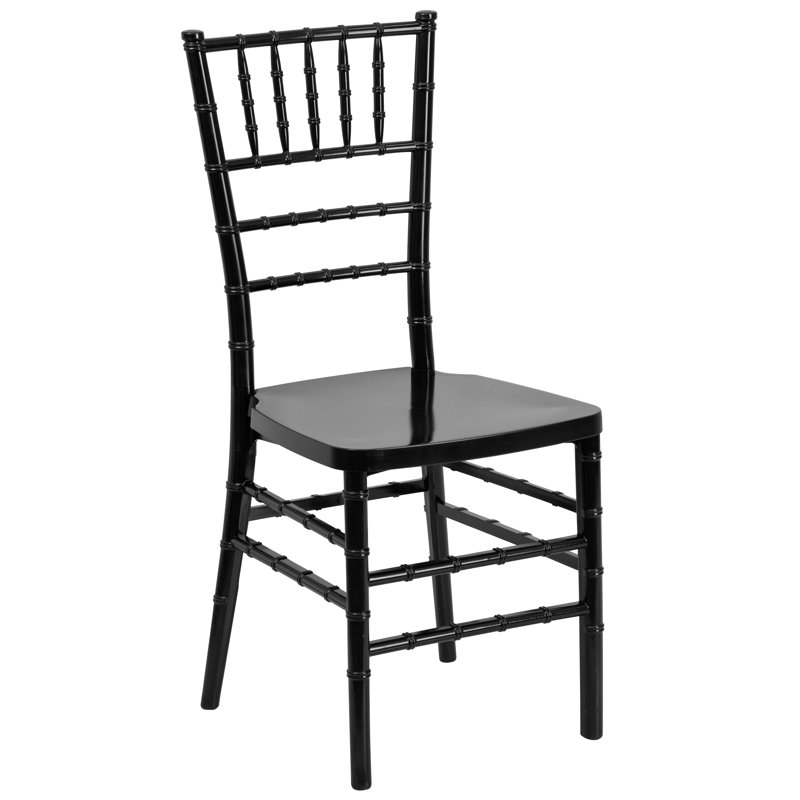 Elegant Black Resin Chiavari Stacking Chair for Events