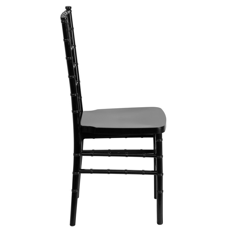 Elegant Black Resin Chiavari Stacking Chair for Events
