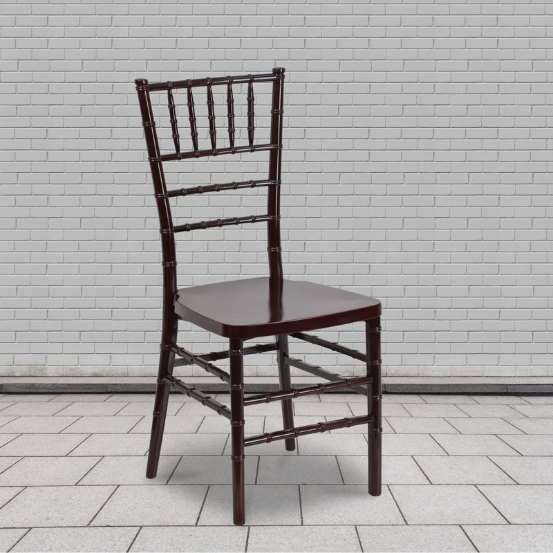 Elegant Mahogany Resin Chiavari Event Chair