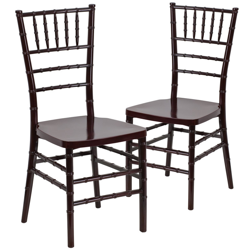 Elegant Mahogany Resin Chiavari Event Chair