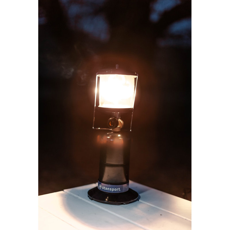 Stansport 9.75" Black Glass Double Mantle Lantern